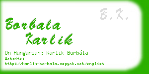 borbala karlik business card